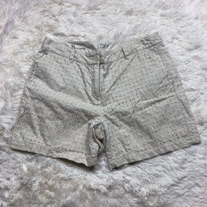 Ann Taylor loft cream eyelet lace shorts
